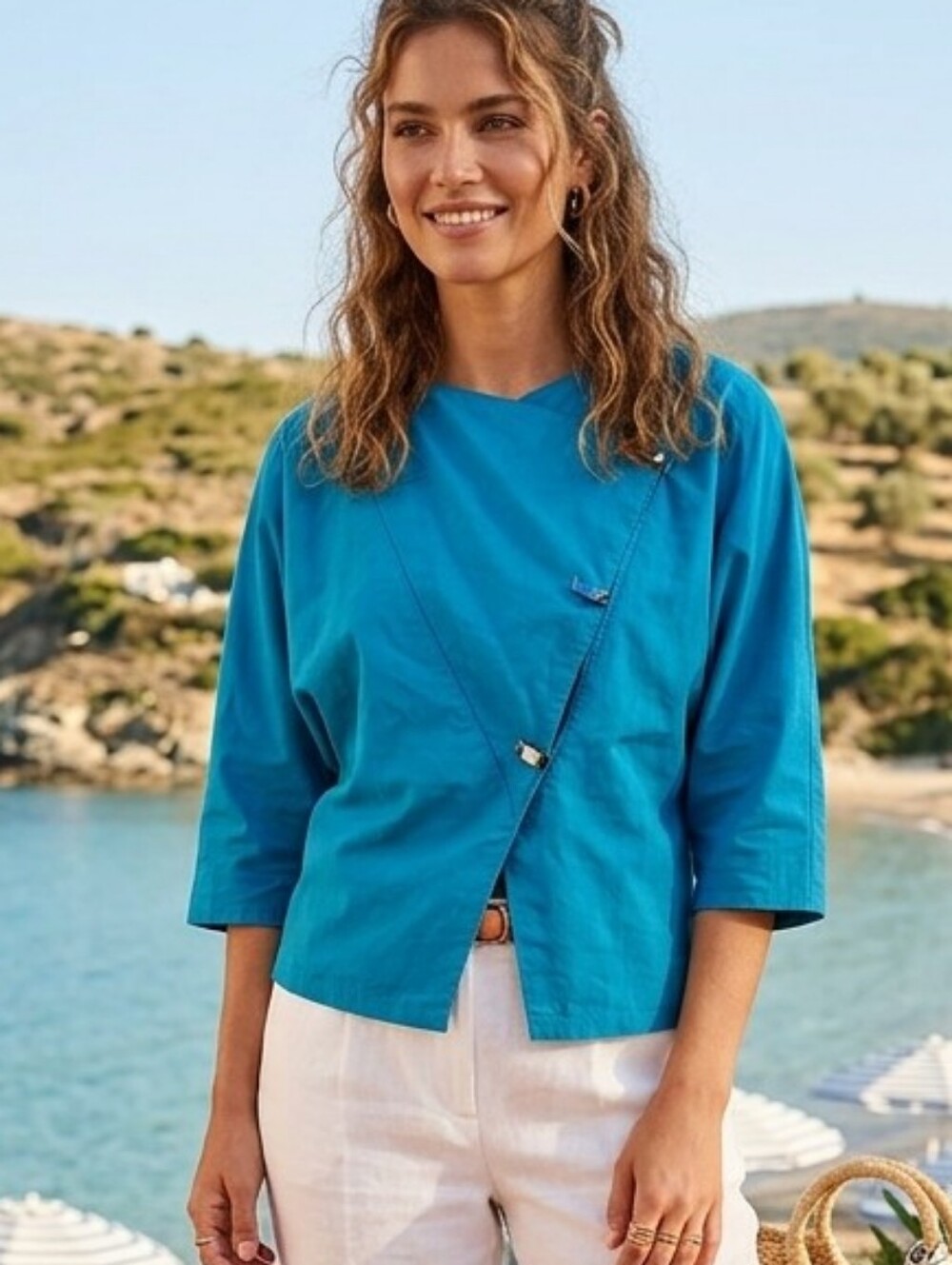 Vintage 80s 90s  Luxury Women’s Teal Top